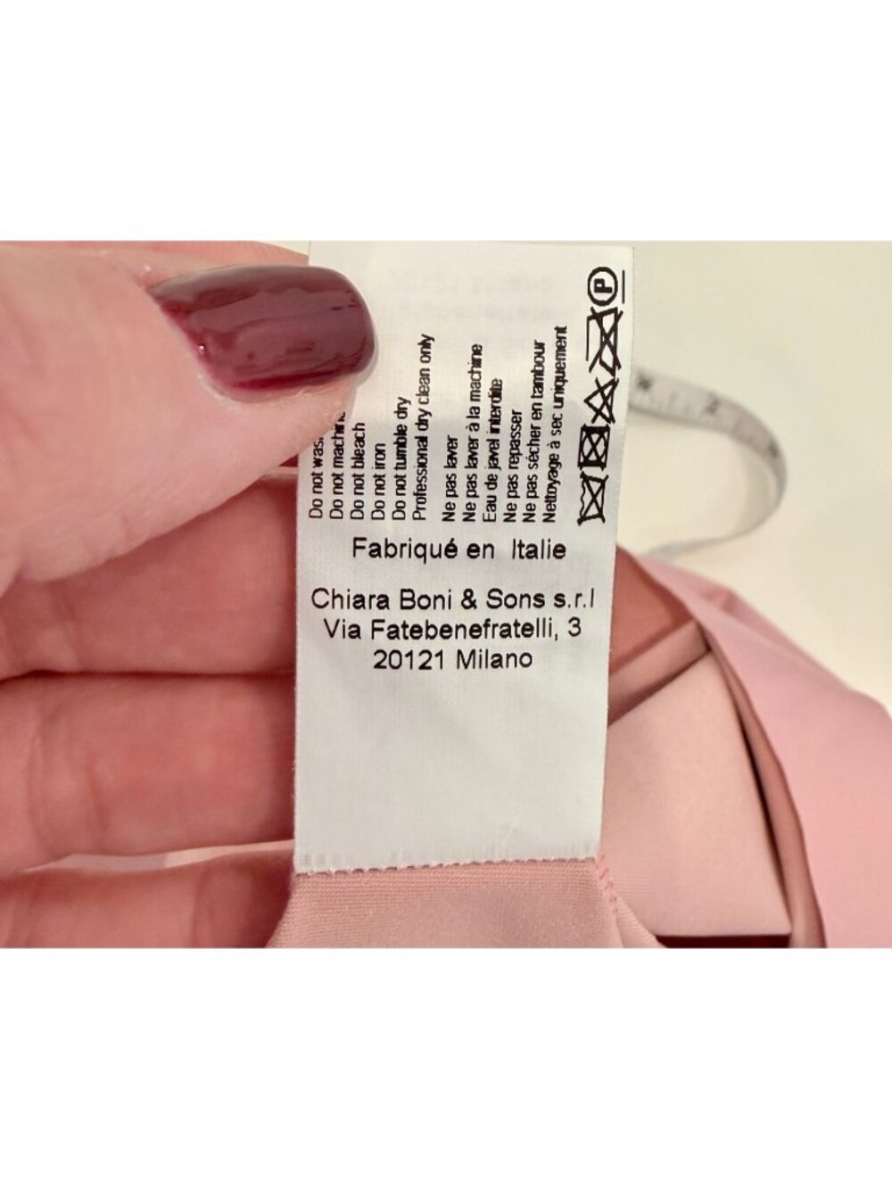 Chiara Boni La Petite Robe Rosebud Pink Surplice Midi Dress NWT Size M - Picture 5 of 10